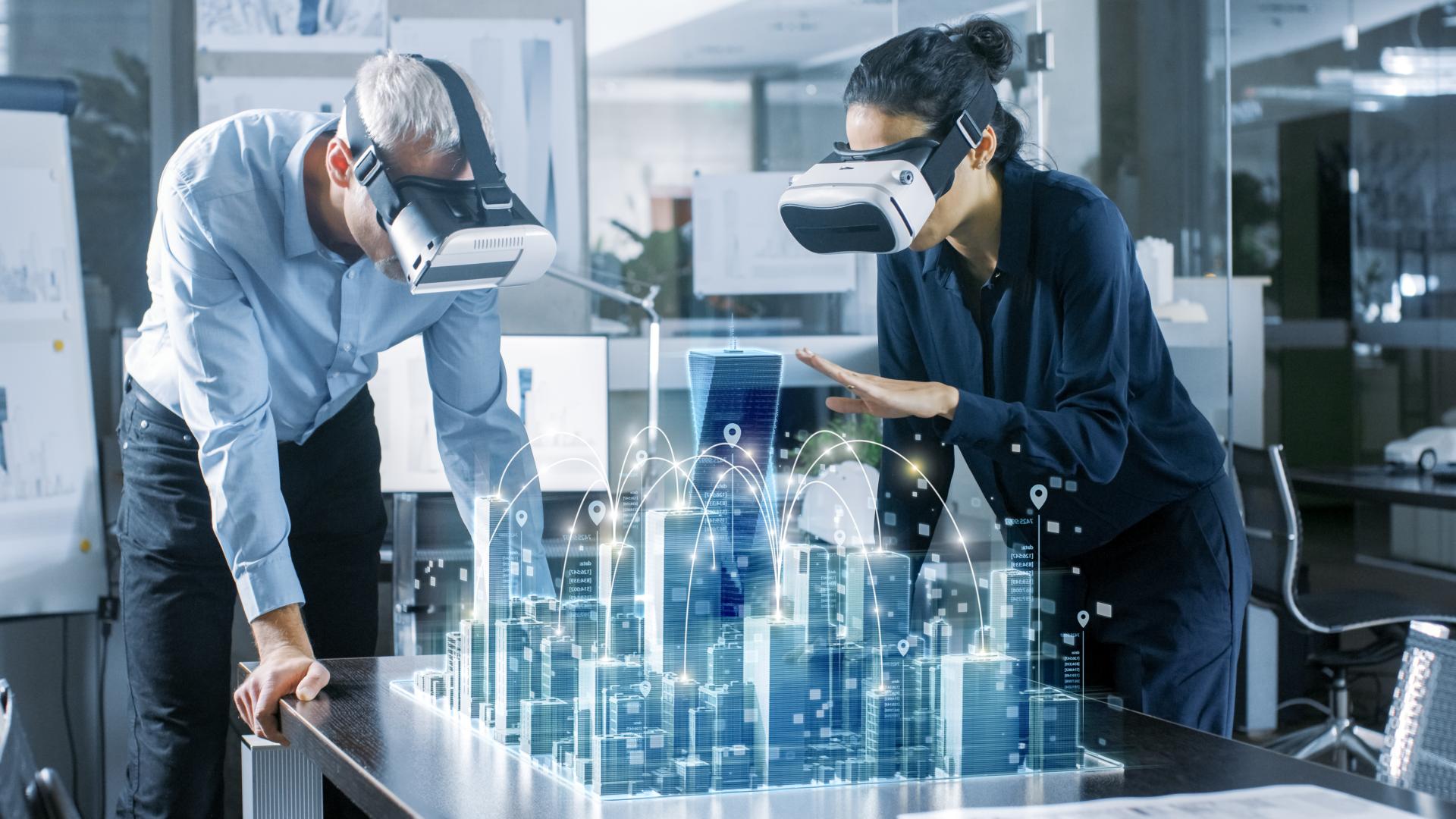 Architects using VR to study 3D city model