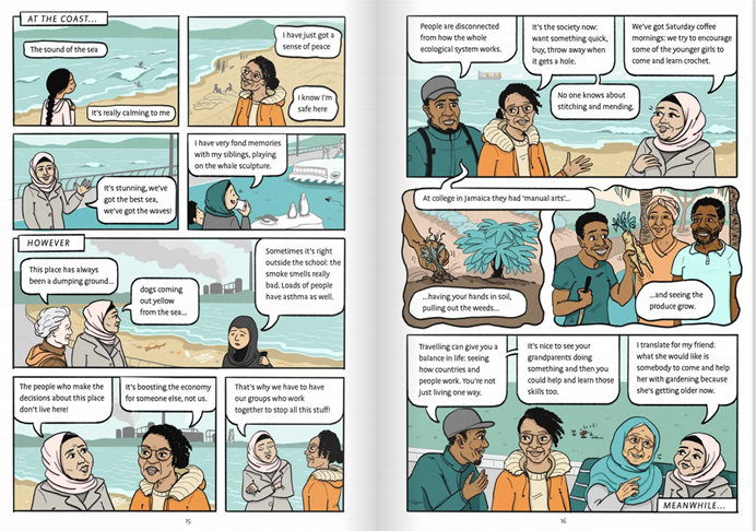Climate Comic e-book spread